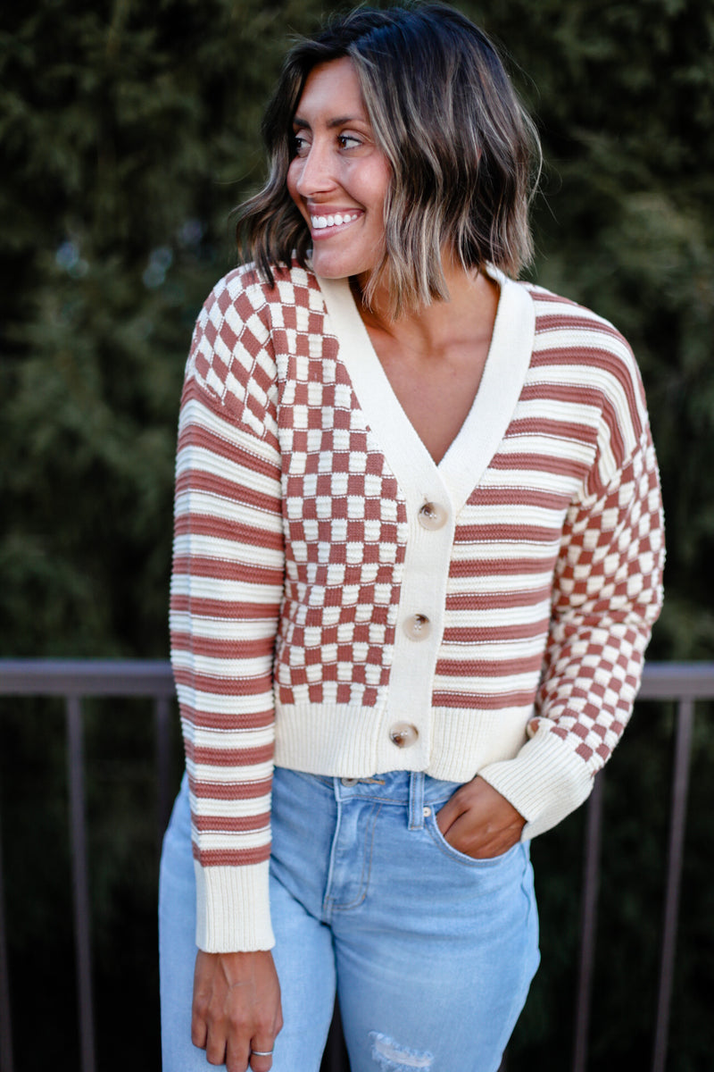 MULTI PATTERN MIXED CARDIGAN – The Bend Boutique