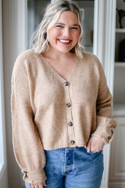 LONG SLEEVE BUTTON DOWN CARDIGAN/SWEATER