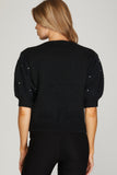 BLACK AND PEARL SWEATER
