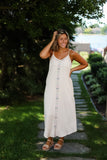 EMBROIDERED CAMI MAXI DRESS