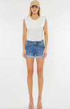 HIGH RISE DISTRESSED SHORTS